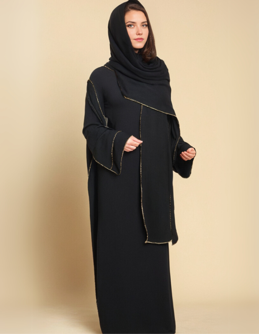 Abaya à voile uni